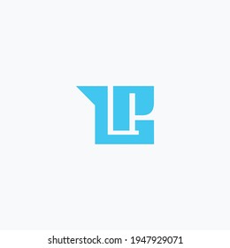 abstrakte Vektordesign-Vorlage für Buchstaben lp-Logo