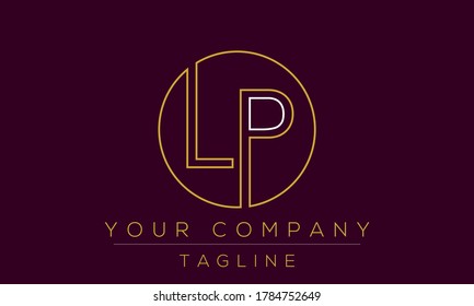 Diseño de logotipo LP, icono moderno creativo PL P L