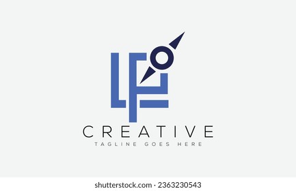 Ilustración vectorial de la plantilla de diseño del logotipo LP de la letra.