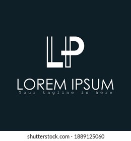 Letter LP Logo. Trendy Flat style for graphic design, Web site, UI. EPS10. - Vector illustration