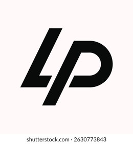 Letter LP or PL Abstract Monogram Logo
