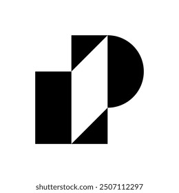 Letter LP or PL creative monogram logo