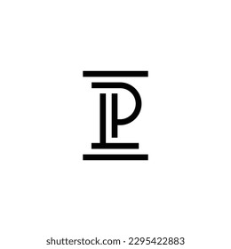 Letter LP or PL  Law vector logo design