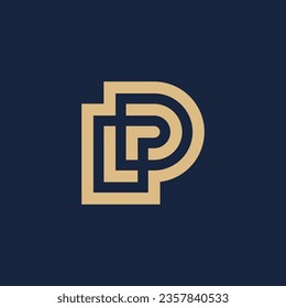 Letter LP or PL logo