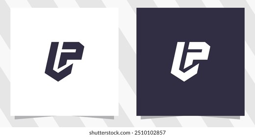 letter lp pl logo design vector