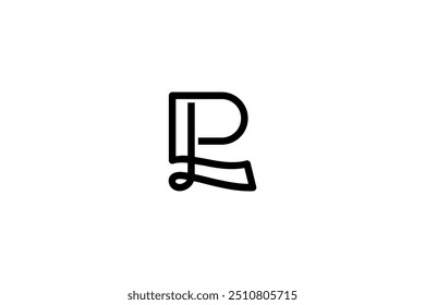 Letter LP or PL Logo Design Vector 