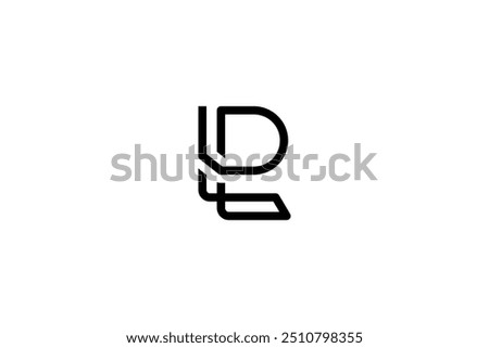 Letter LP or PL Logo Design Vector 