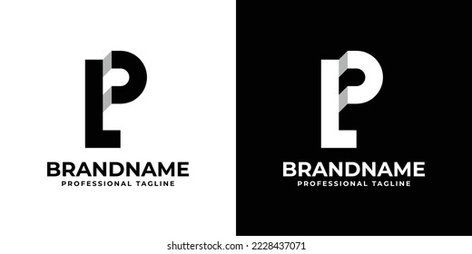 Letter LP or PL Monogram Logo, suitable for any business with LP or PL initials.