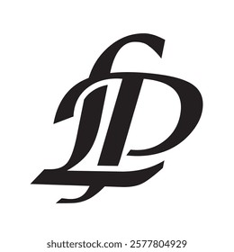 letter LP or PL vector logo design for luxury, fashion, jewelry, boutique, and startup