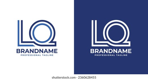 Letter LQ Line Monogram Logo, geeignet für den Betrieb mit LQ oder QL Initialen.