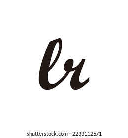 Letra Lr conectar símbolo geométrico simple vector logo