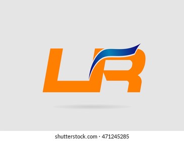 Letter LR, l and r logo vector
