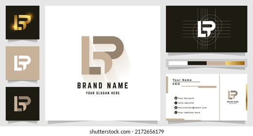 Letter LR or LB monogram logo with business card design
