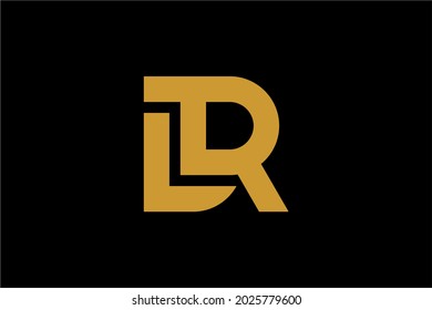 Letter LR logo design vector. Monogram R-type illustration design.