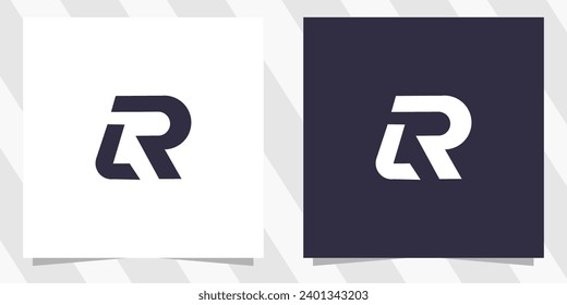 letter lr rl logo design