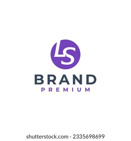 letter ls circle logo design vector