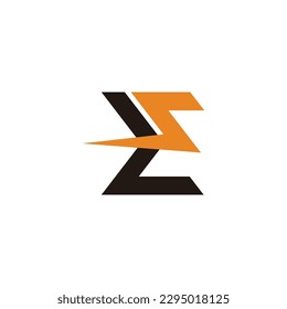 letter ls power thunder colorful logo vector 