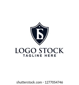 letter LS and shield modern logo