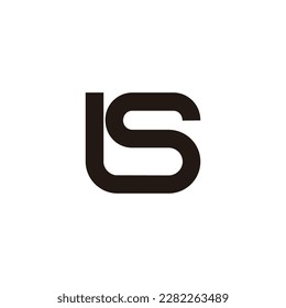 letter ls simple geometric lbs logo vector 