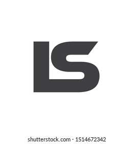 letter ls simple linked logo vector
