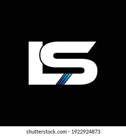 Letra LS diseño de logotipo simple vector