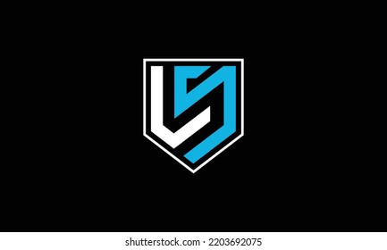Logo Design des Briefes LS oder SL. Modernes luxuriöses Logo, Vektorgrafik