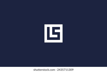 letter ls with square logo icon design vector design template inspiration