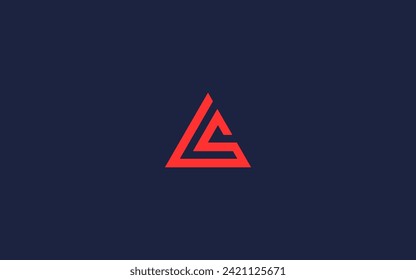 letter ls with triangle logo icon design vector design template inspiration