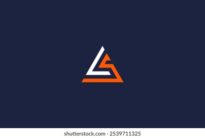 letter ls with triangle logo icon design vector design template inspiration