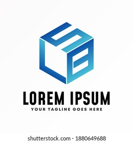 Letter LSB or SLB font in 3D hexagon image graphic icon logo design abstract concept vector stock. Can be used as a symbol related to initial or monogram