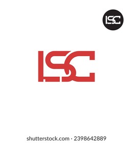 Diseño de logotipo de monograma LSC para carta