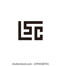 Letter LSC square geometric symbol simple logo vector