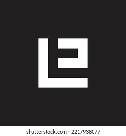 letter lt abstract square negative space logo vector 