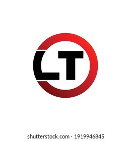 vector de diseño de logotipo de círculo LT
