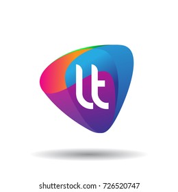 Letter Lt Logo Colorful Splash Background Stock Vector (Royalty Free ...