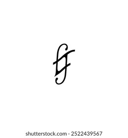 Letter LT Luxury logo design handrawing