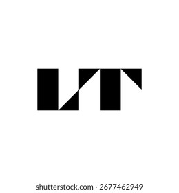 Letter LT simple minimal monogram logo