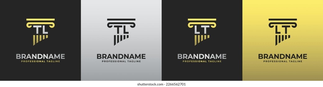 Letter LT or TL Lawyer Logo, suitable for any business related to lawyer with LT or TL initials.