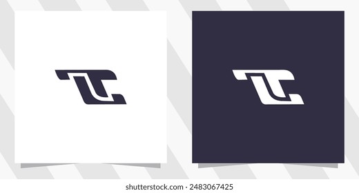 letter lt tl logo design vector