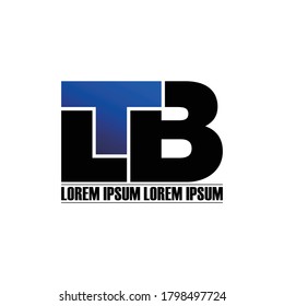 Letter LTB simple logo design vector