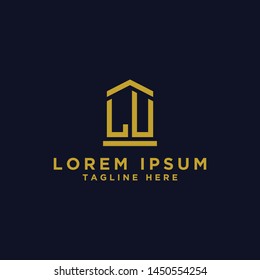 Letter LU Initial icon / Monogram.- Vector inspiration logo design - Vector