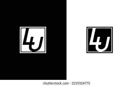 Letter LU Monogram Logo Design Minimal