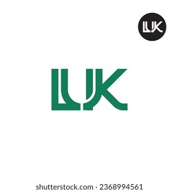 Diseño de logotipo de monograma LUK