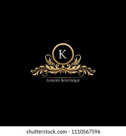 Letter A Luxury Gold Boutique Icon Design Logo