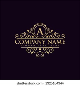 Letter A Luxury Hotel Label 