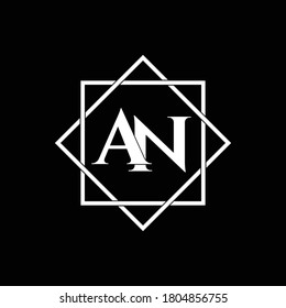 Letra AN vector de diseño de logotipo de lujo