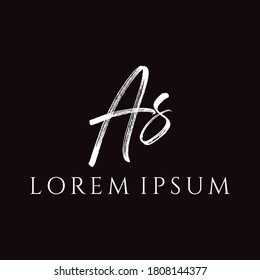 Letter AS luxury logo design vector
