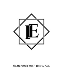 Letter IE luxury logo design vector