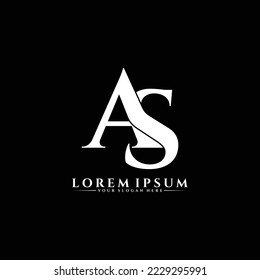 Logo-Design von Letter AS, Vektorgrafik