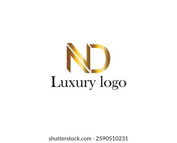 Letter luxury logo design vector